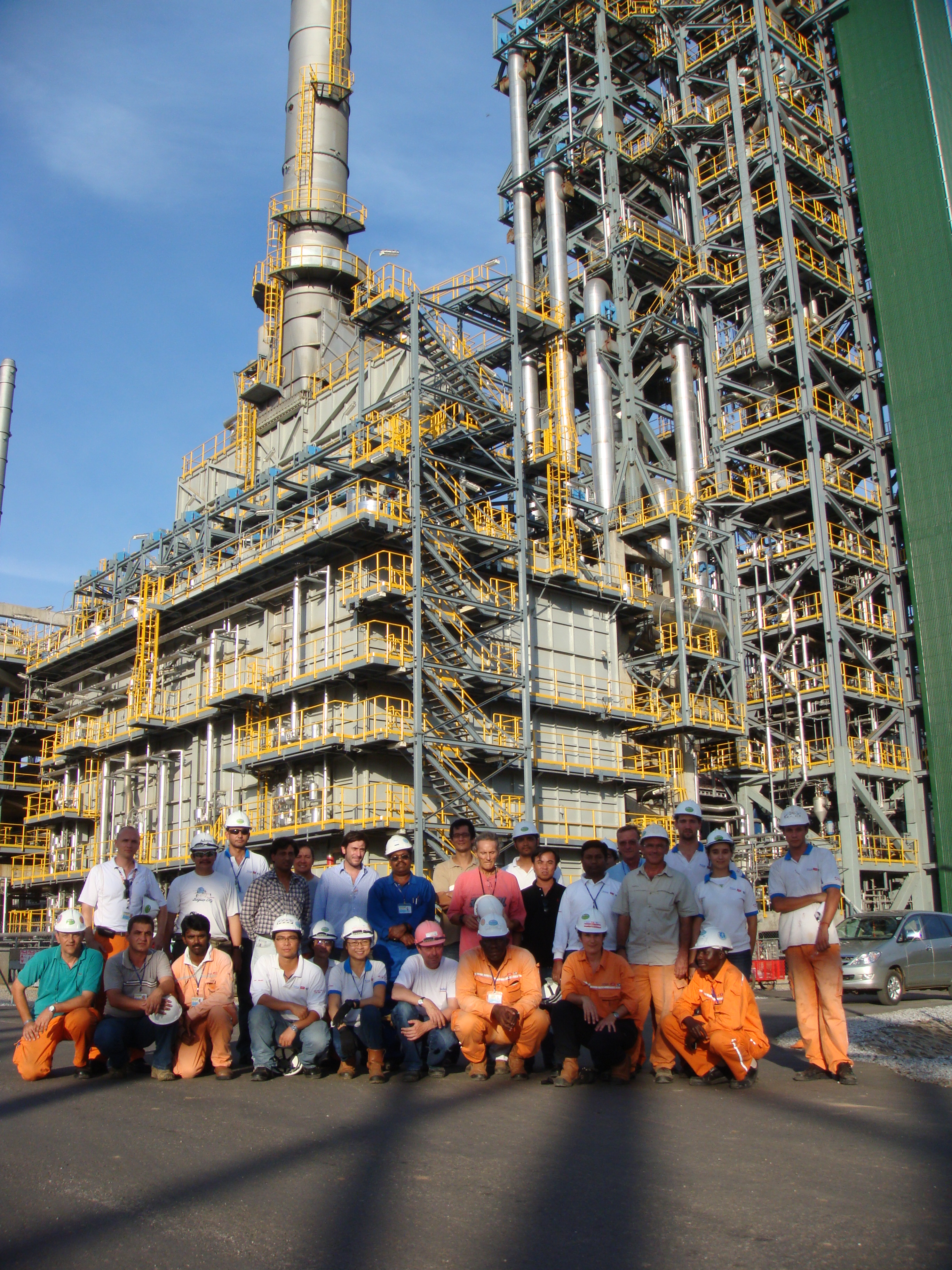 Multidisciplinary project team at an industrial facility
