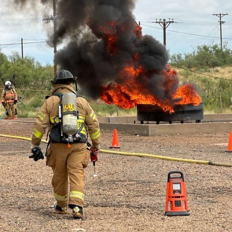 Controlled industrial fire test and measurement
