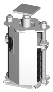 Base mounted variable spring with load pad